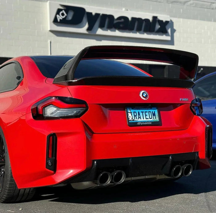 Dry Carbon Fiber Rear Trunk N Style Spoiler Wing w/ base - BMW G87 M2 / G42 M240i