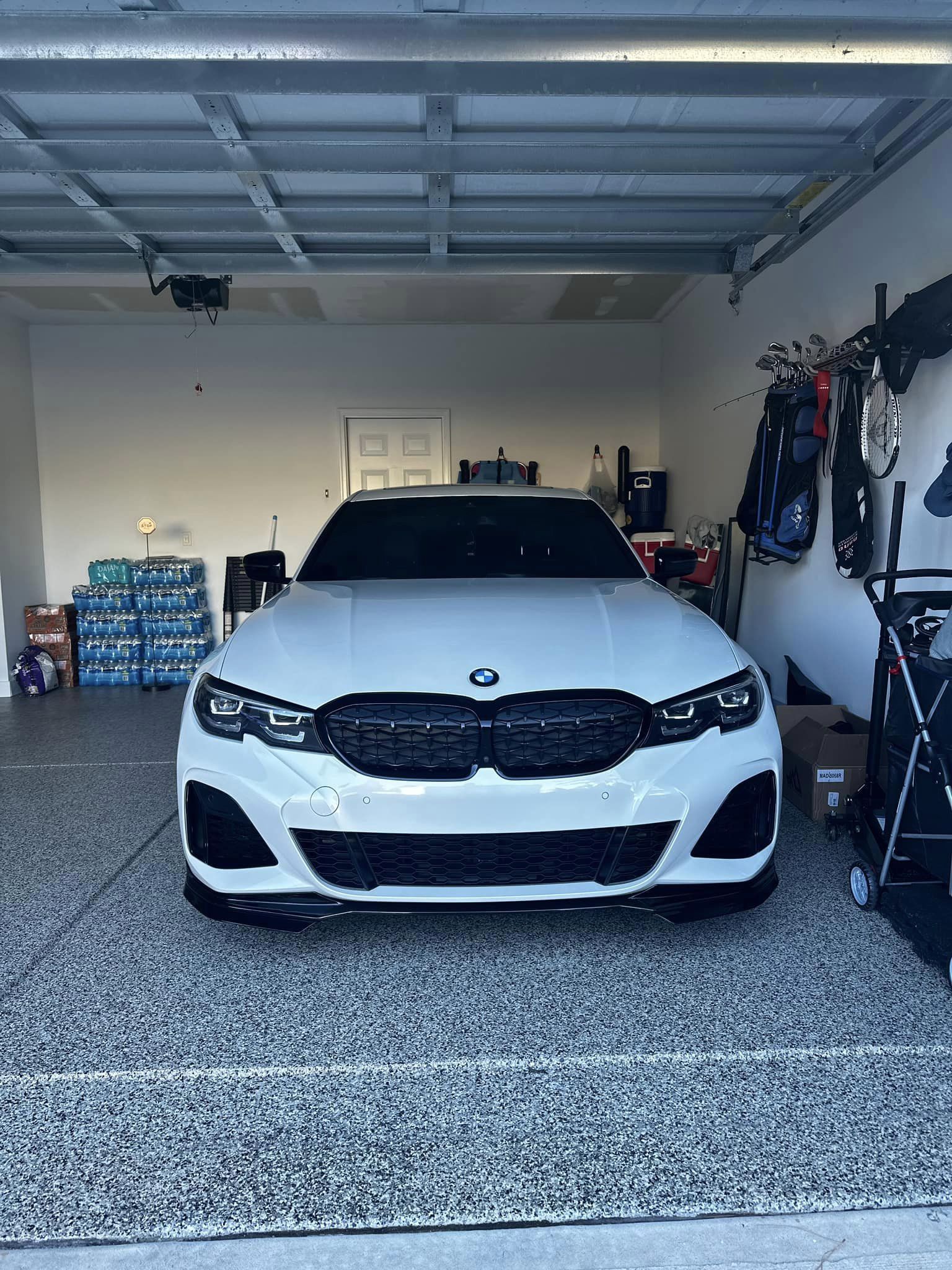 Gloss Black Diamond style Front Grilles - BMW G20 / G28 3 Series