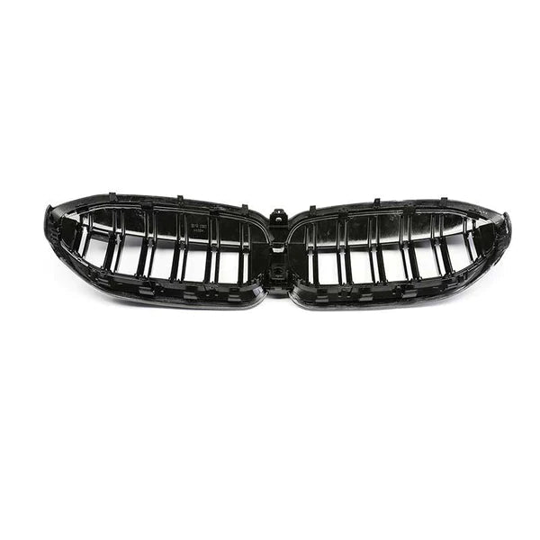 Gloss Black Dual Slat Front Grilles - BMW G20 / G28 3 Series