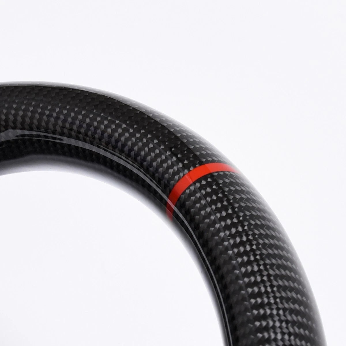 Carbon Fiber Steering wheel W/ Red Stripe heated Mercedes-Benz W205 C63 AMG CLA GLE GLS OEM