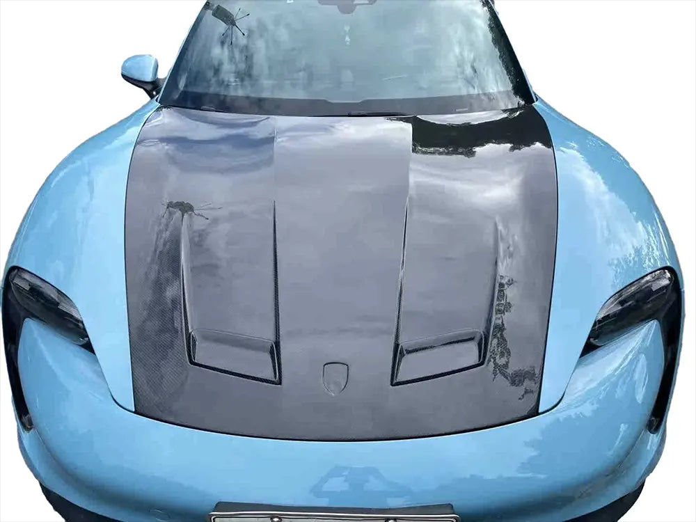 Carbon Fiber vented Front Hood Bonnet - Porsche Taycan 9J1 Turismo RWD/4S/GTS/Turbo/S