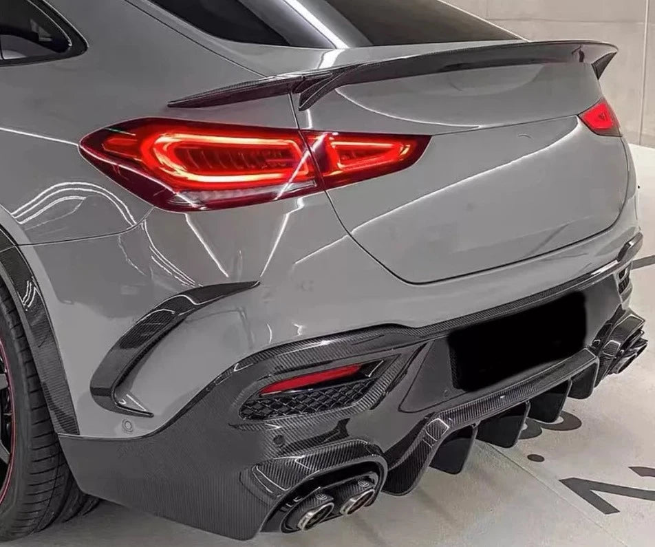 Carbon Rear Bumper Diffuser w/ Exhaust tips - Mercedes Benz W167 GLE350 GLE53 GLE63 AMG Coupe/ SUV