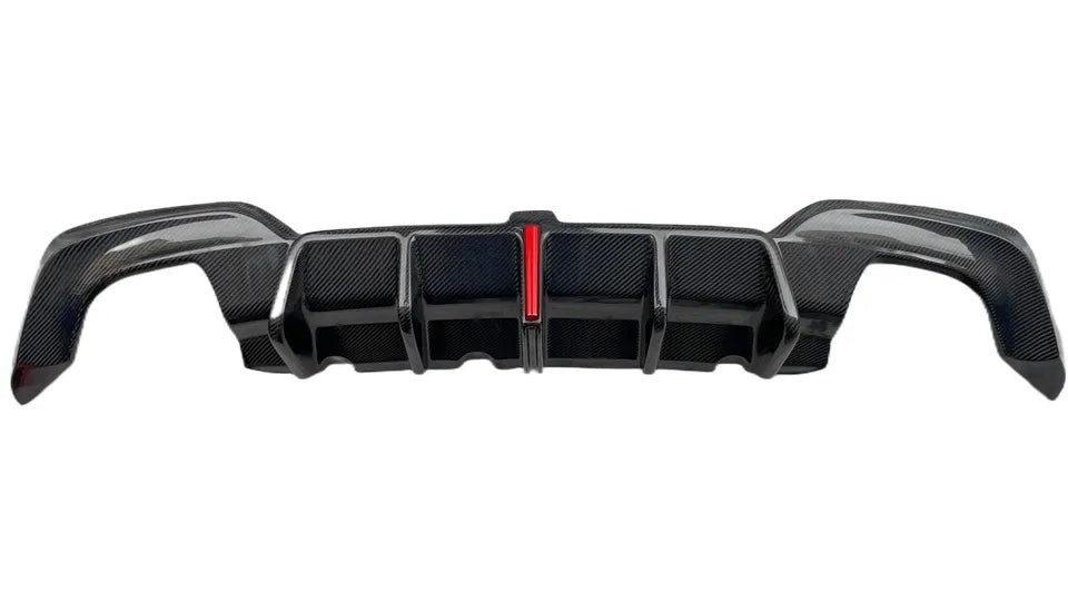 Carbon Fiber K style Rear Diffuser w/ Brake Light - BMW 3 Series G20