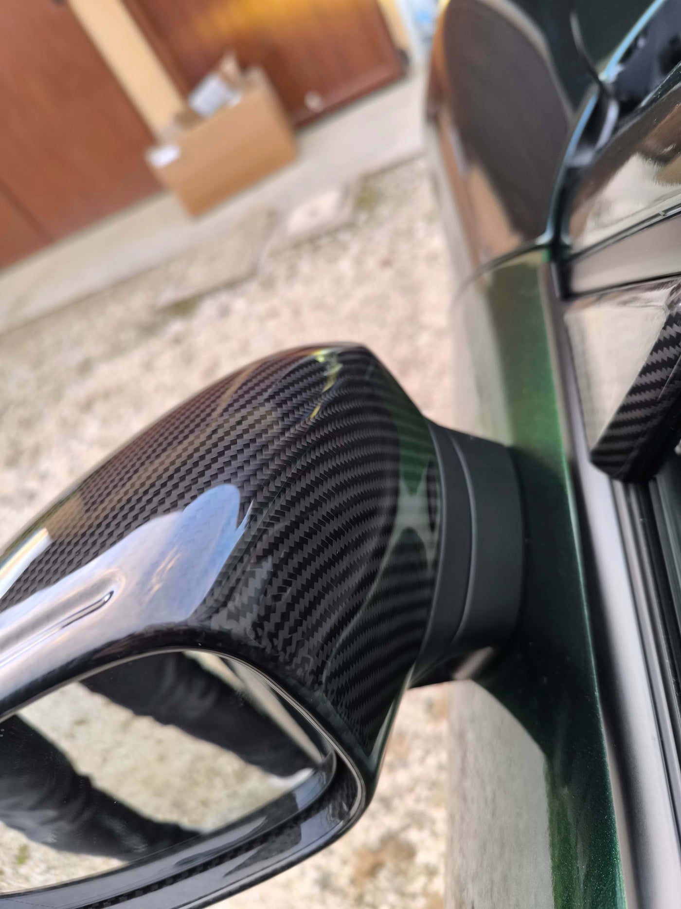 Dry Carbon Fiber Mirror Caps For Porsche 718 Cayman Boxster 2016-2025