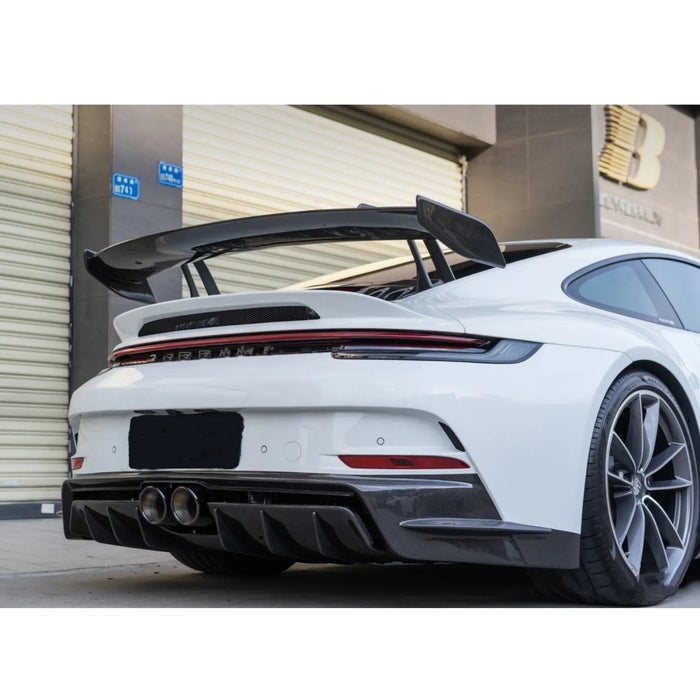 Dry Carbon Fiber GT3 Style Rear Diffuser - Porsche 992.1 GT3 Carrera