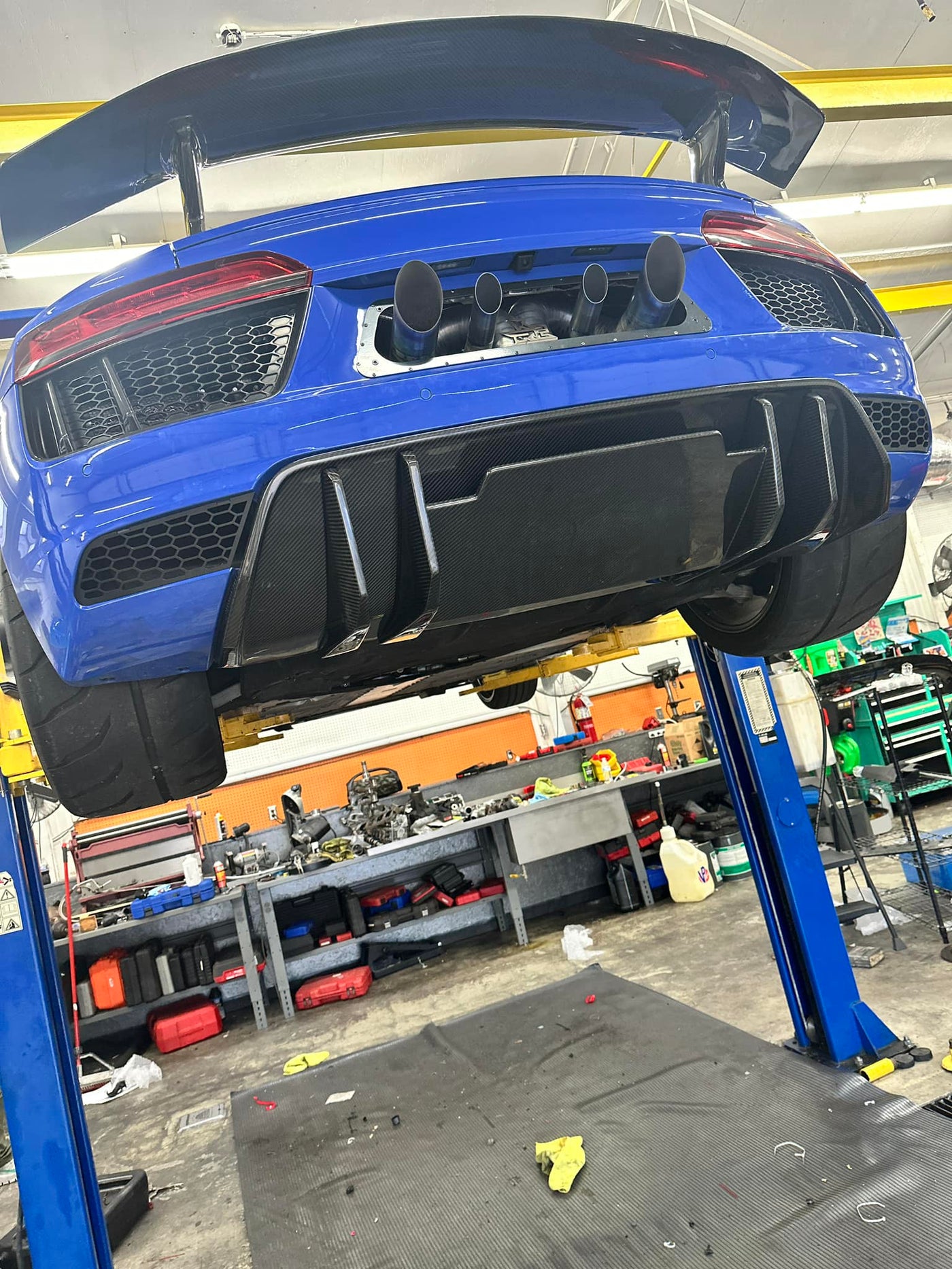 Carbon Fiber V-Style Rear Diffuser - Audi R8