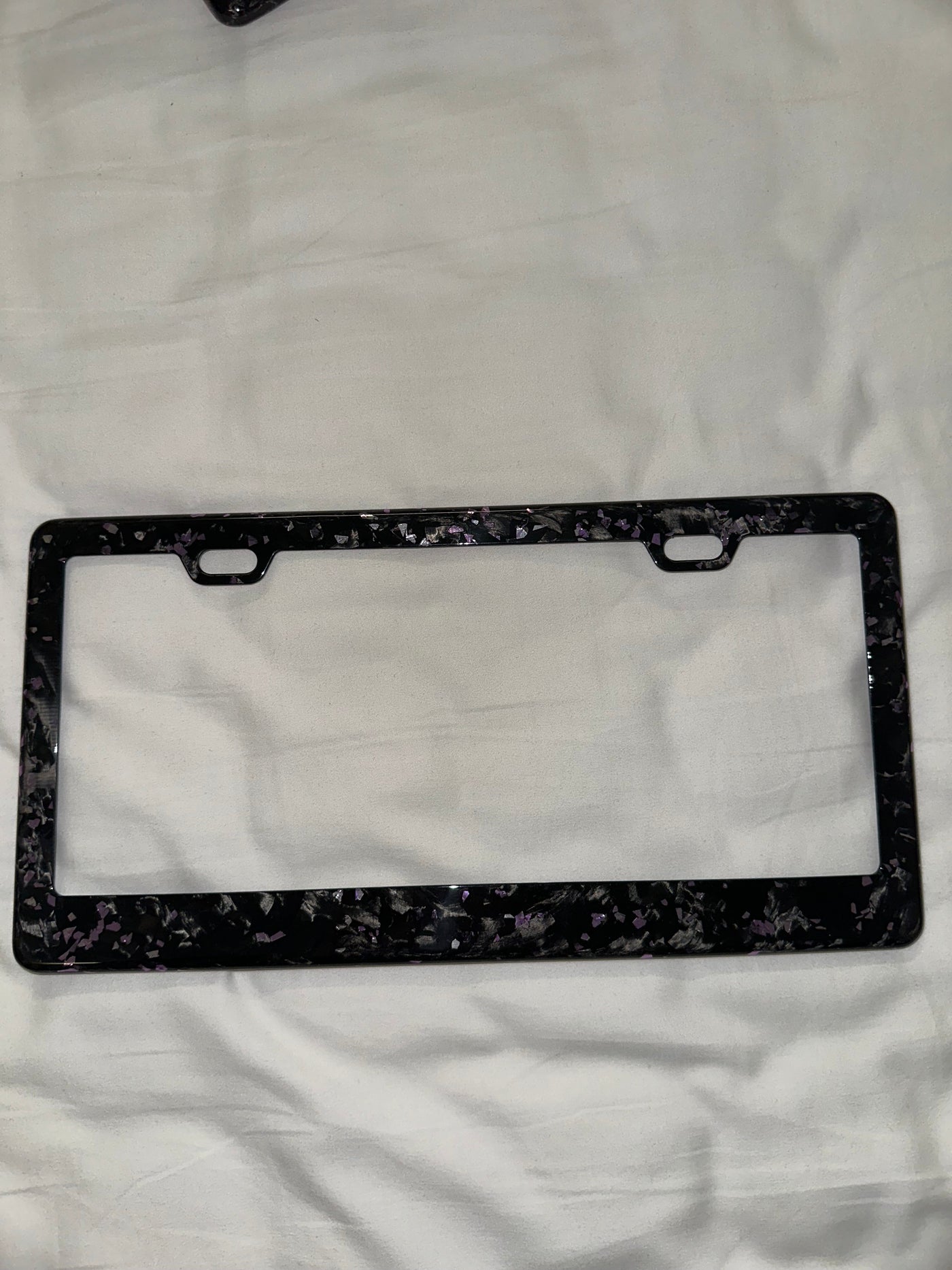 Colored Forged Carbon Fiber Universal License Plate Frame