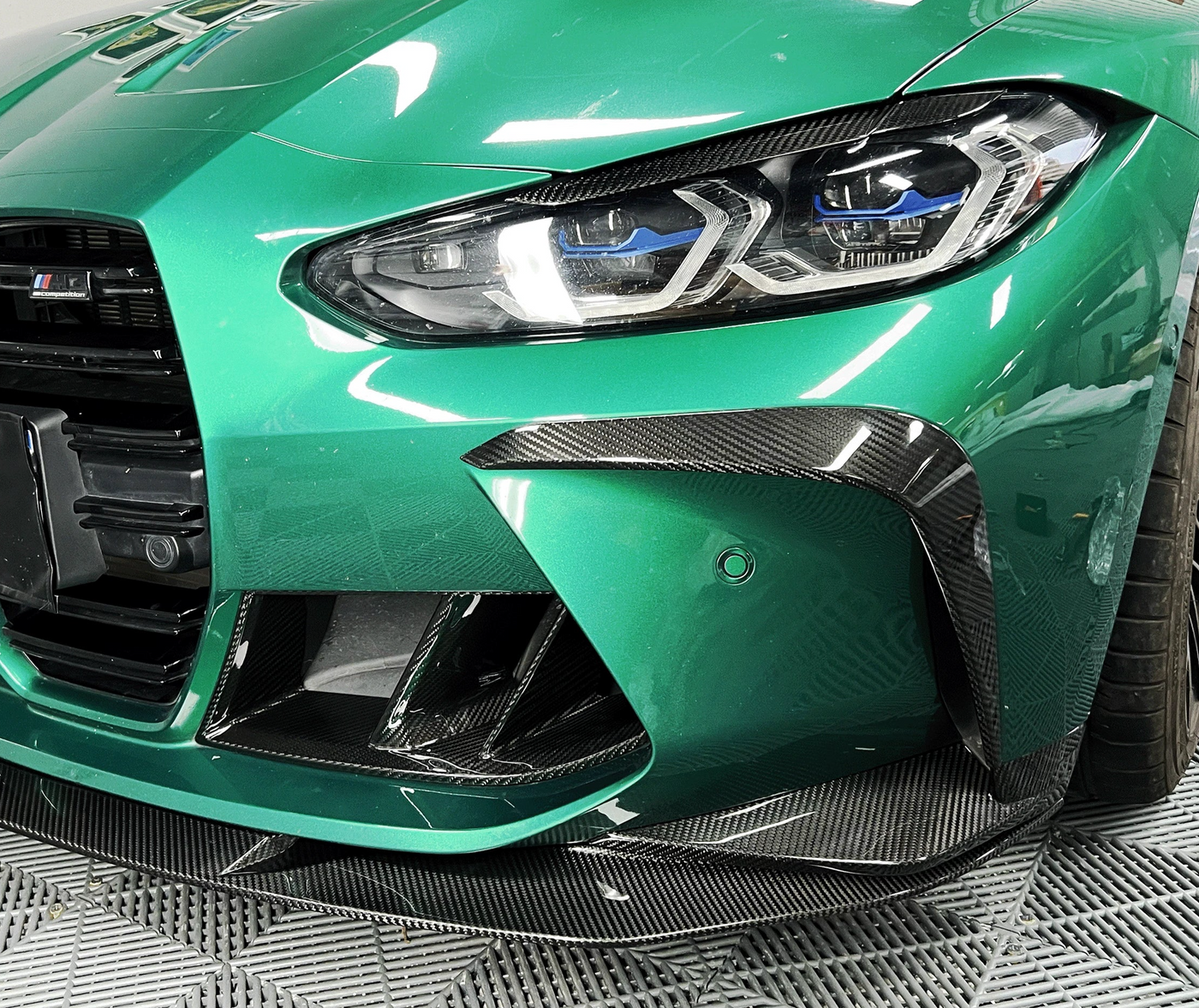 Dry Carbon Fiber Front Bumper Canard Fangs - BMW G80/G81/ & G82