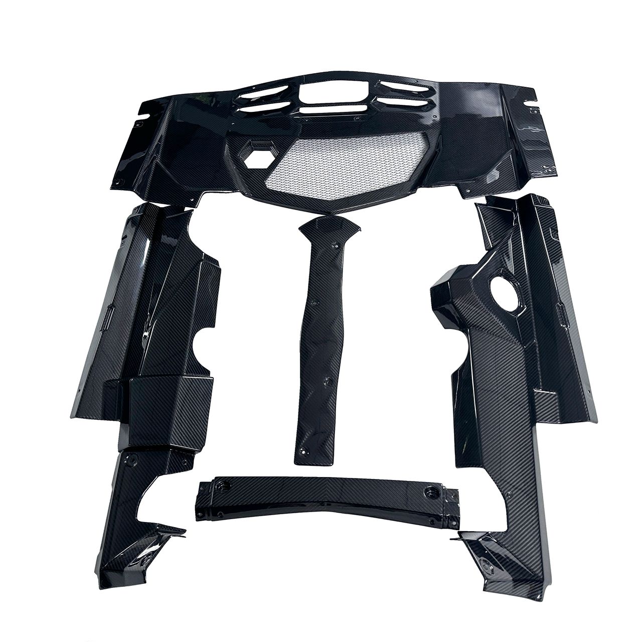Dry Carbon Fiber Full Engine Bay Cover Set - Lamborghini Aventador LP700/720/750