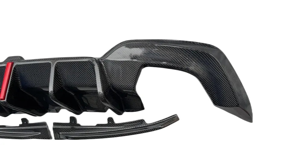 Carbon Fiber K style Rear Diffuser w/ Brake Light - BMW 3 Series G20