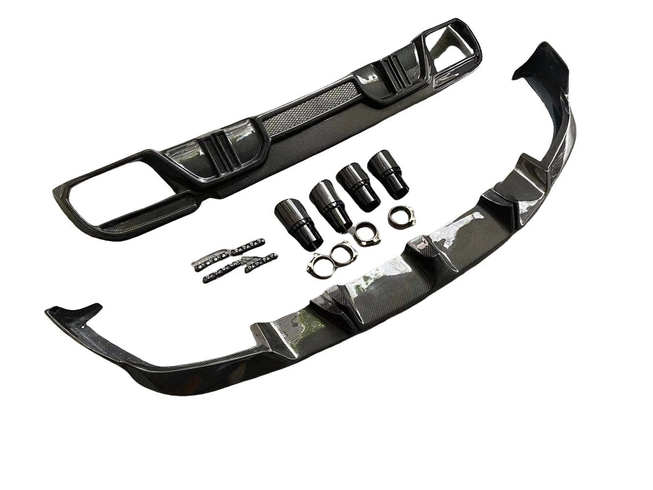 Carbon Fiber Front Lip & Rear Diffuser - BMW X6M F96 2019-2023 LD Style