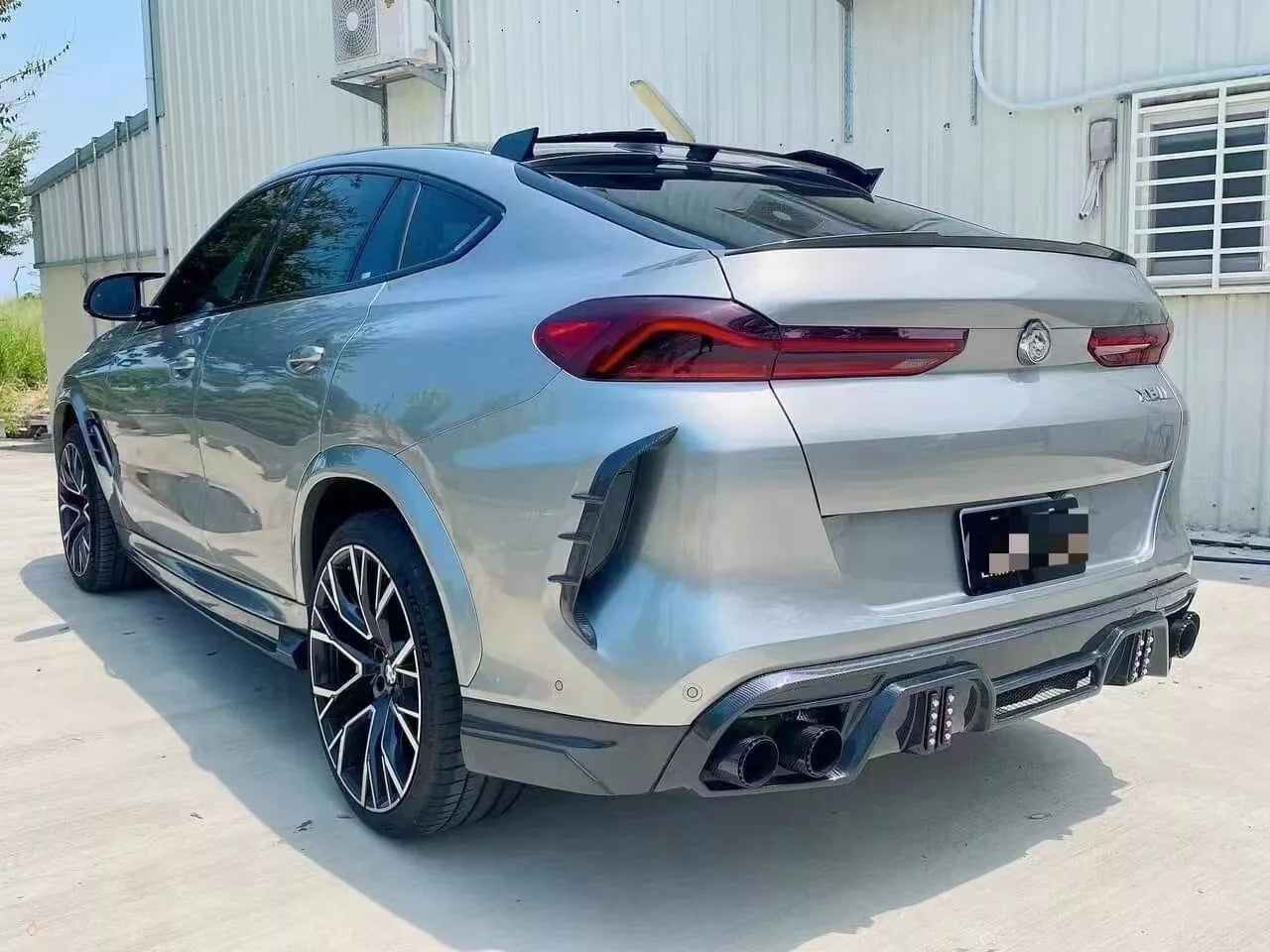 Carbon Fiber Front Lip & Rear Diffuser - BMW X6M F96 2019-2023 LD Style