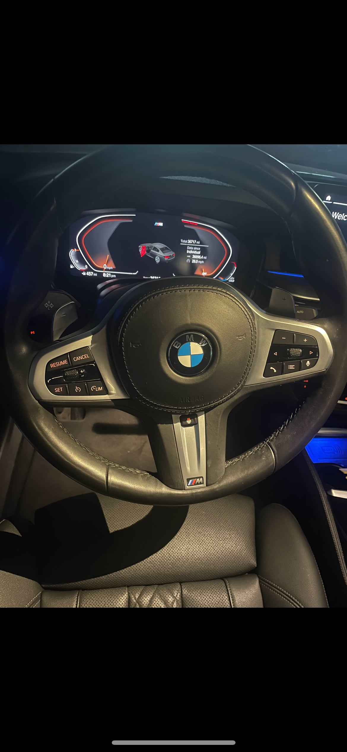 Carbon Fiber Steering Wheel Trim - BMW G80 & G81 M3 /G82 & G83 M4 / G87 M2 G Chassis