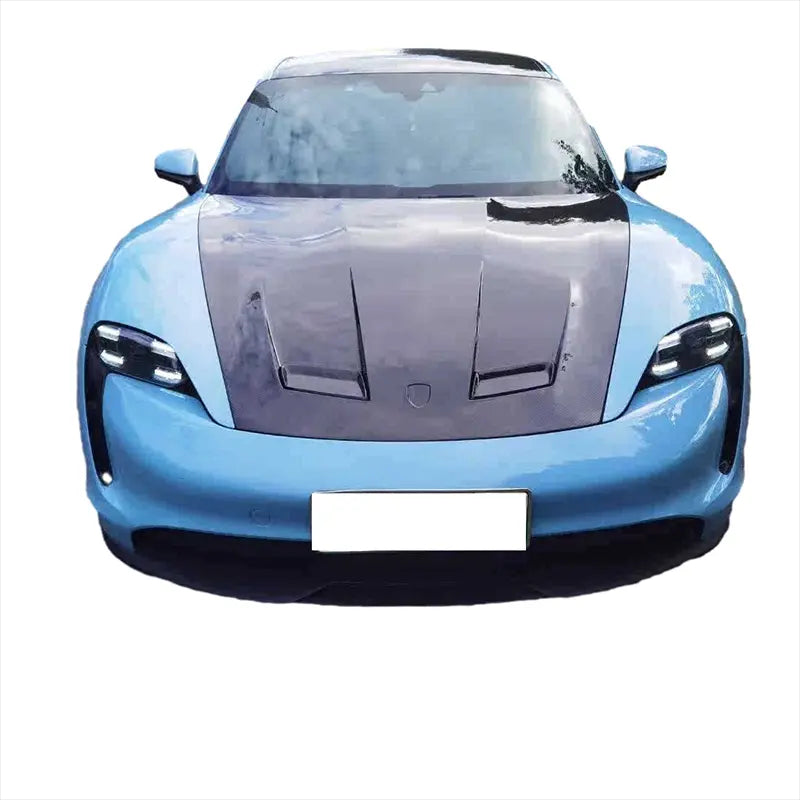 Carbon Fiber vented Front Hood Bonnet - Porsche Taycan 9J1 Turismo RWD/4S/GTS/Turbo/S