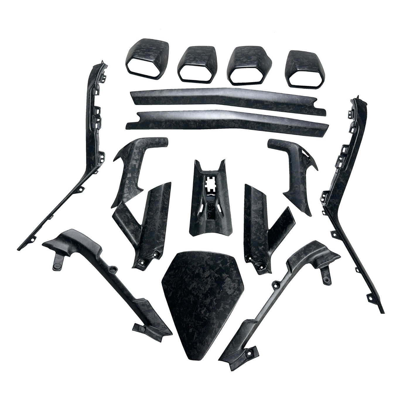 Dry Carbon Fiber Full complete Interior Trim Set V3 (16pc) - Lamborghini Huracan
