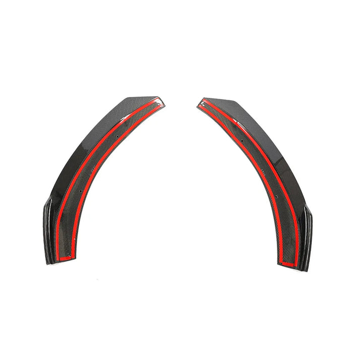 Carbon Fiber Front Bumper Splitter Fins Canard - Mercedes Benz GLA Class GLA 45 AMG 2014-2018