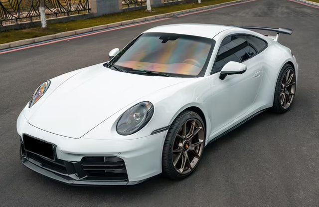 Dry Carbon Fiber OEM Front Splitter Bumper vent trim - Porsche Carrera 911 992.2