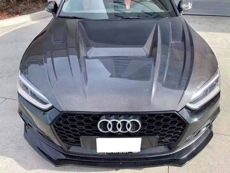 Carbon Fiber Vented Front Engine hood - Audi A5 S5 RS5 2017-2024 B9 B9.5