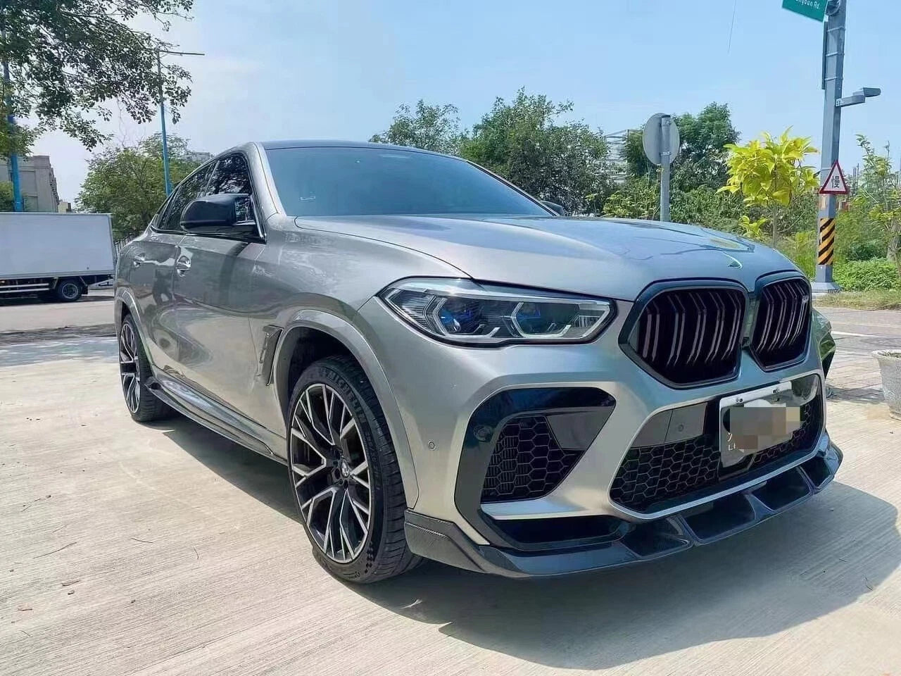 Carbon Fiber Front Lip & Rear Diffuser - BMW X6M F96 2019-2023 LD Style