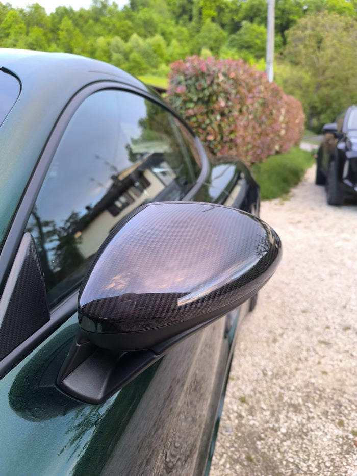 Dry Carbon Fiber Mirror Caps For Porsche 718 Cayman Boxster 2016-2025