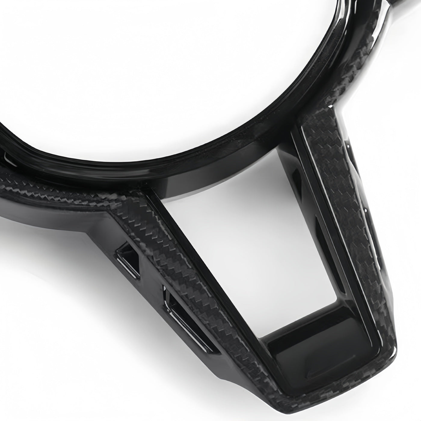 Carbon Fiber Steering Wheel Cover Trim Panel for BMW 3/4/5/6/7 Series & M Models M3 M4 M2