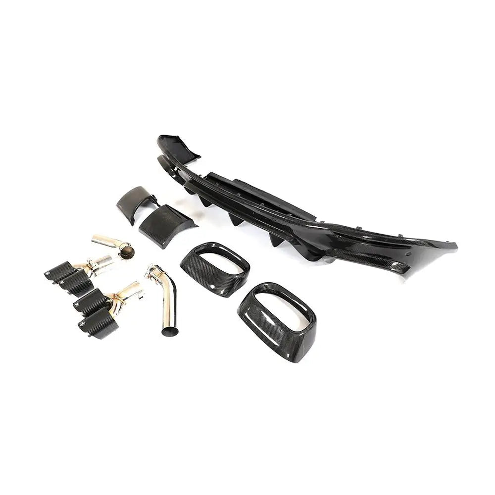 Carbon Rear Bumper Diffuser w/ Exhaust tips - Mercedes Benz W167 GLE350 GLE53 GLE63 AMG Coupe/ SUV