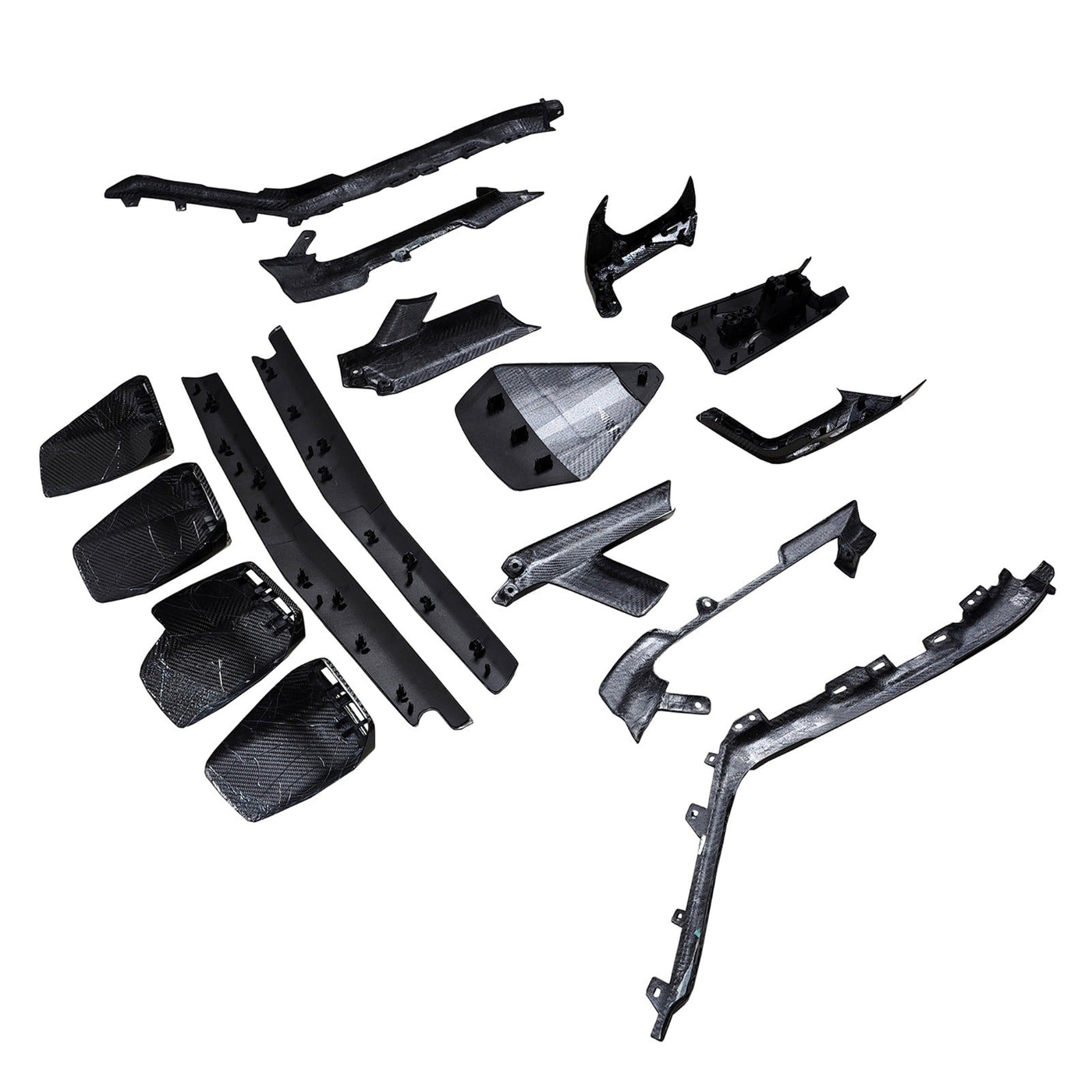 Dry Carbon Fiber Full complete Interior Trim Set V3 (16pc) - Lamborghini Huracan