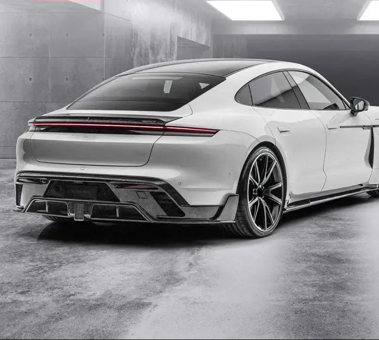 Carbon Fiber M Style Rear Diffuser - Porsche Taycan
