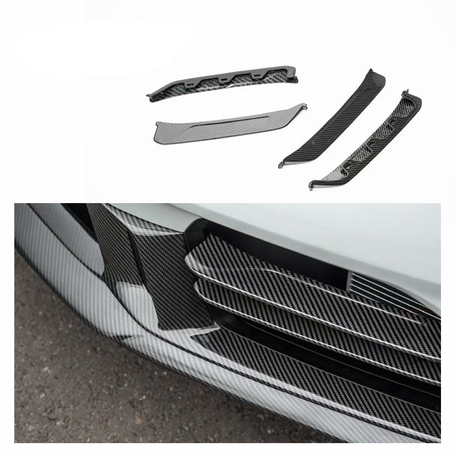 Dry Carbon Fiber OEM Front Splitter Bumper vent trim - Porsche Carrera 911 992.2