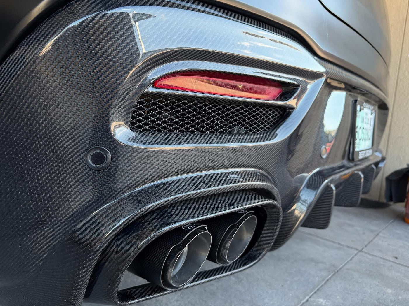 Carbon Rear Bumper Diffuser w/ Exhaust tips - Mercedes Benz W167 GLE350 GLE53 GLE63 AMG Coupe/ SUV