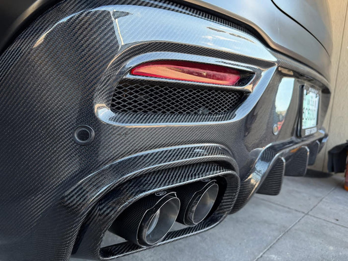 Carbon Rear Bumper Diffuser w/ Exhaust tips - Mercedes Benz W167 GLE350 GLE53 GLE63 AMG Coupe/ SUV