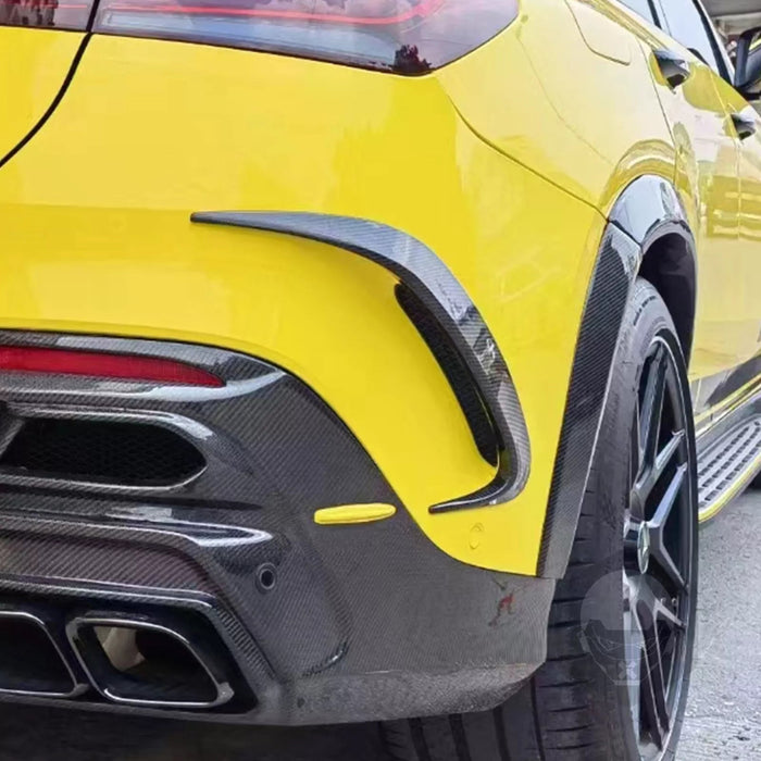 Carbon Rear Bumper Fins Vents Trim - Mercedes Benz C292 Coupe GLE63 GLE43 2015-17