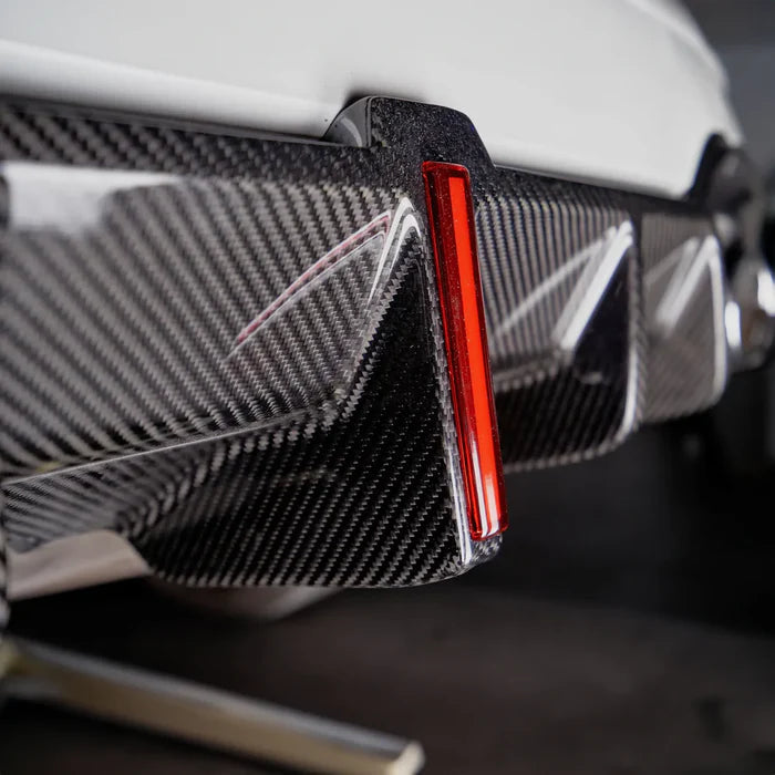 Carbon Fiber K style Rear Diffuser w/ Brake Light - BMW 3 Series G20