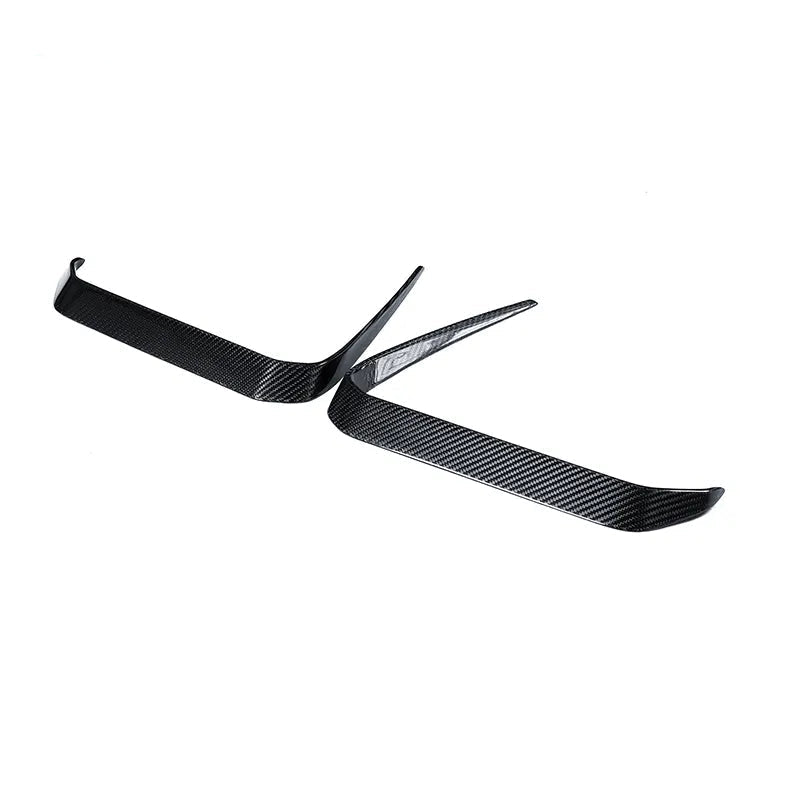 Dry Carbon Fiber Paktech Front Bumper Canard Set - BMW X6 G06 LCI 2023 - 2024 Facelift