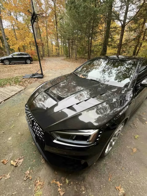 Carbon Fiber Vented Front Engine hood V2 - Audi A5 S5 RS5 B9