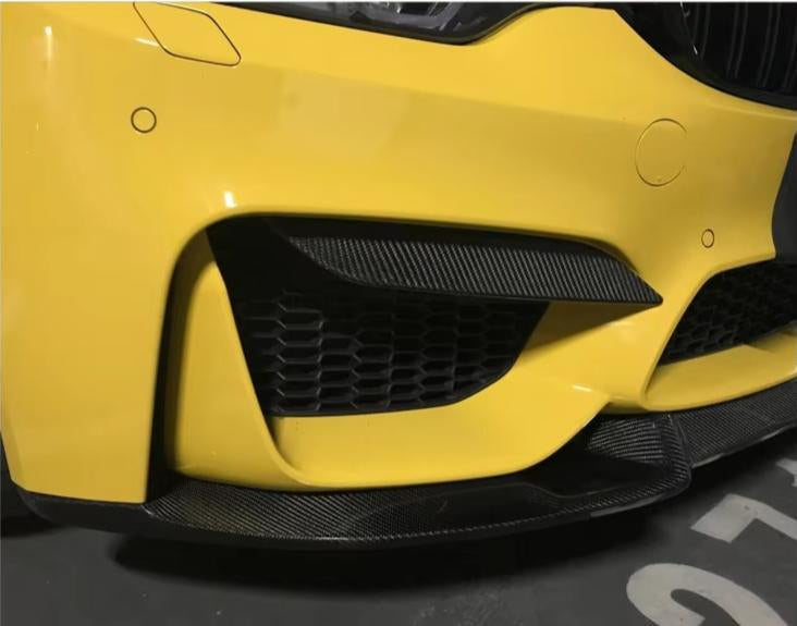 Dry Carbon Fiber Front Upper Splitters Fang - BMW F80 M3 & F82 / F83 M4