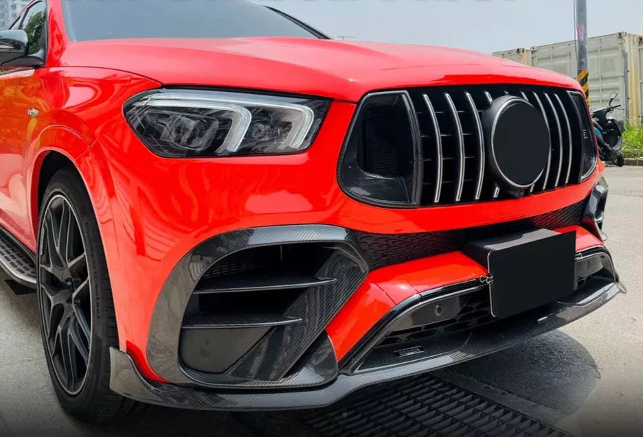Carbon Fiber Front Bumper Splitter Lip - Mercedes Benz W167 C167 GLE450 GLE63 AMG