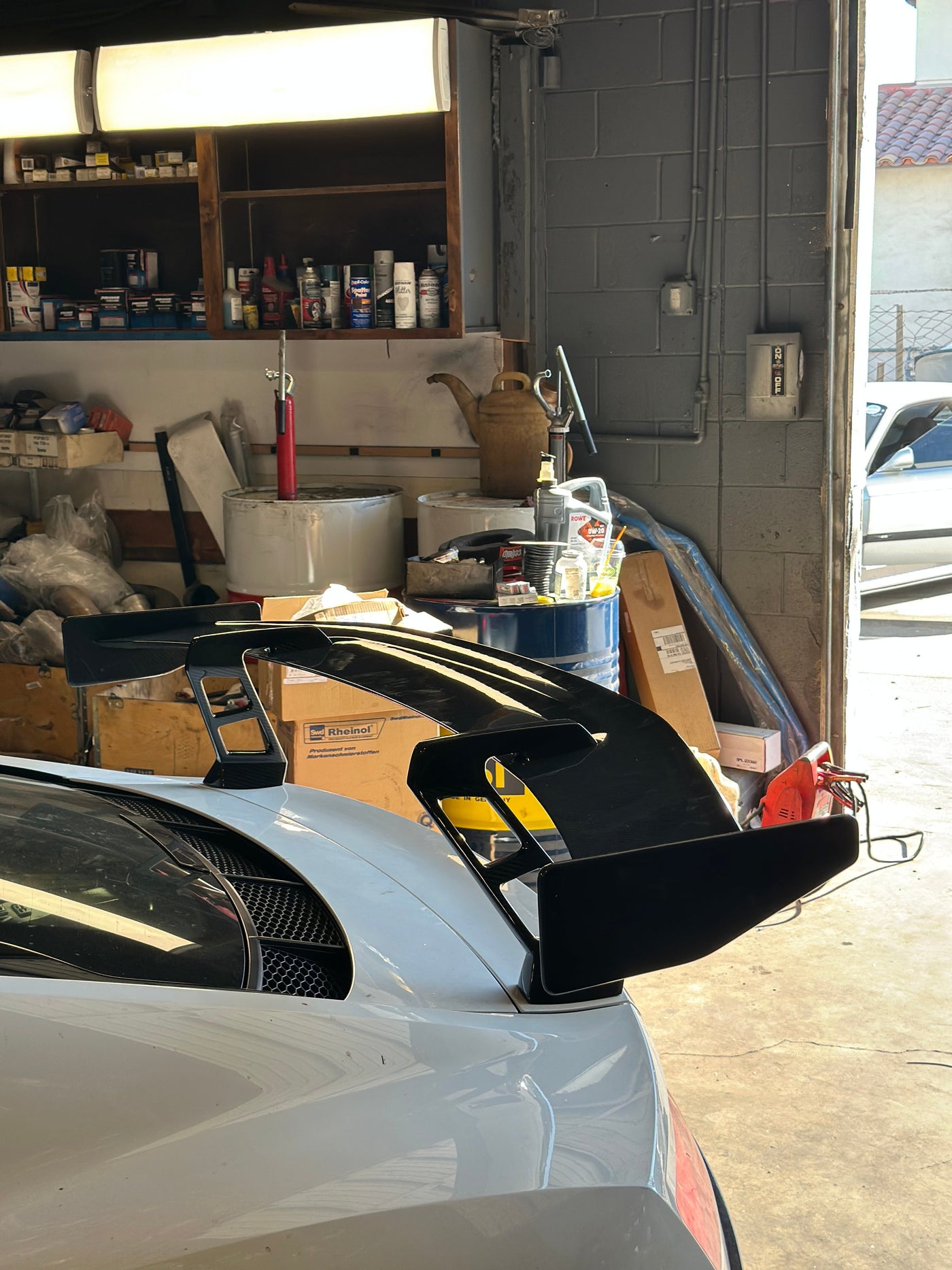 prepreg Carbon Fiber Performance Style V2 Rear High Rise Wing - Audi R8 V10 Gen 2