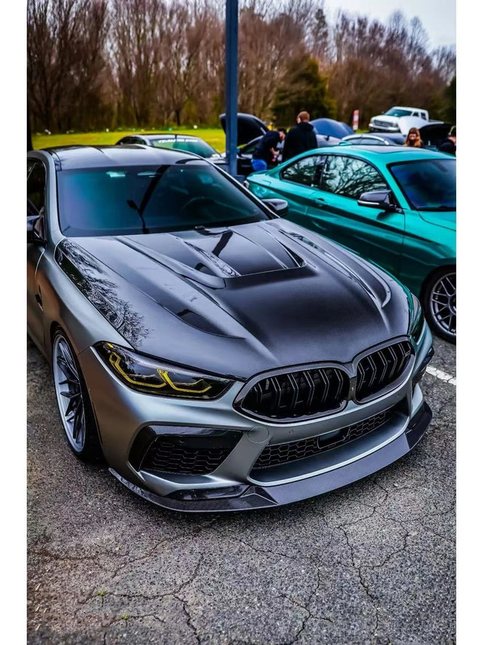 Dry Carbon Fiber Paktech Engine Hood Bonnet - BMW M8 F91 F92 F93