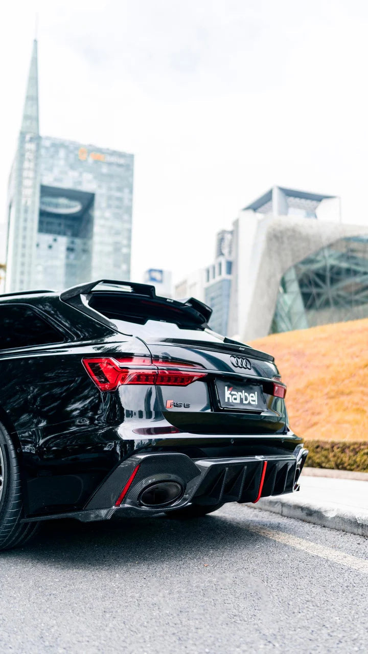 Carbon Fiber KB Rear Mid Spoiler - Audi RS6 C8 2020+