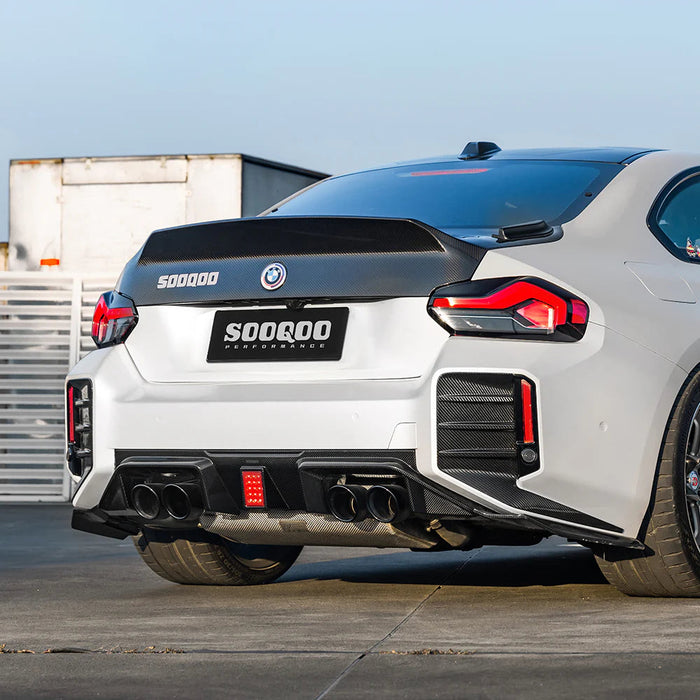 Carbon Fiber SQ V3 Rear Diffuser With Brake Light - BMW M2 G87