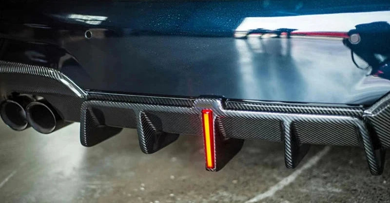 Carbon Fiber K style Rear Diffuser w/ Brake Light - BMW 3 Series G20