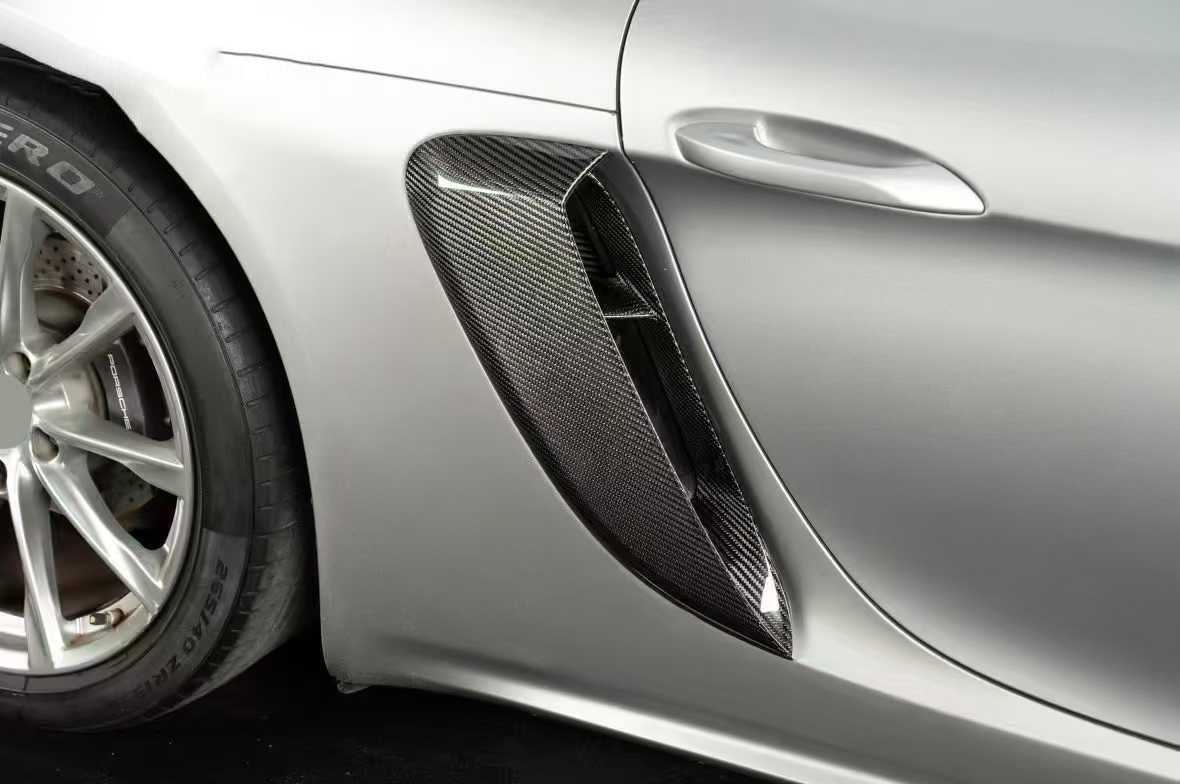 Carbon Fiber Side Fender Vent Air Intake GT4 RS Style Porsche 718 Cayman 2018+