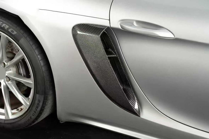 Carbon Fiber Side Fender Vent Air Intake GT4 RS Style Porsche 718 Cayman 2018+
