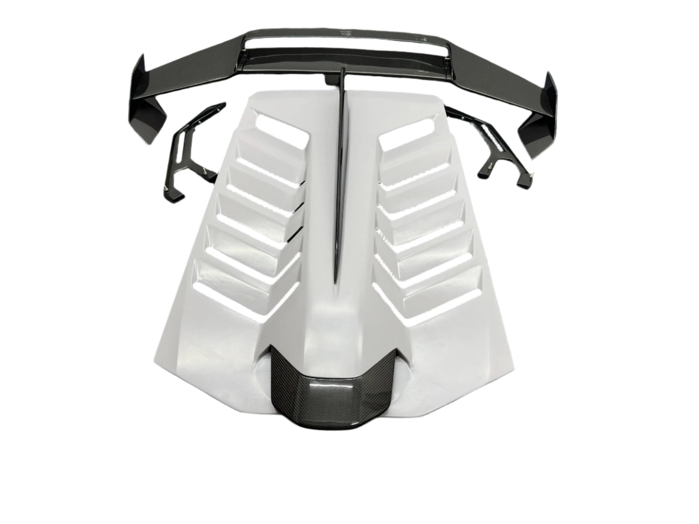 Half Carbon Fiber STO Style Rear Engine Hood Cover - Lamborghini Huracan LP580/LP610/EVO