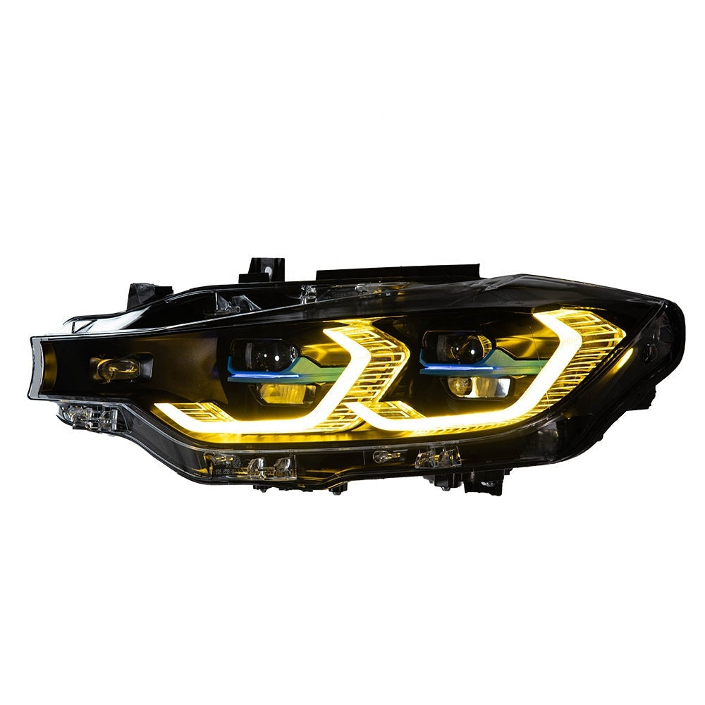 Dual Color LED Switchable G80 Laser Style Headlights - BMW 3 Series F30 F35 F80 2013-2018