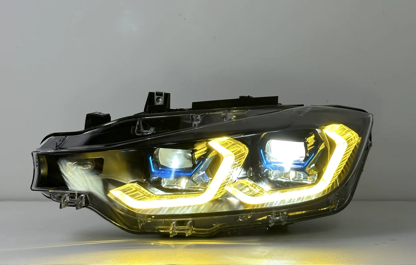 Dual Color LED Switchable G80 Laser Style Headlights - BMW 3 Series F30 F35 F80 2013-2018