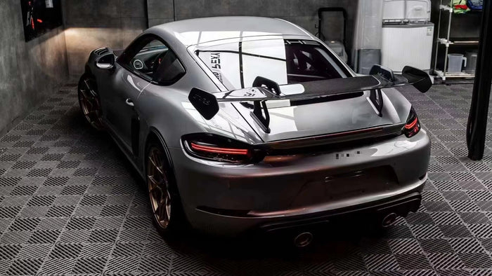 GT4RS Style Carbon Fiber Rear Spoiler Wing - Porsche 718 (981 & 987) Boxter / Cayman