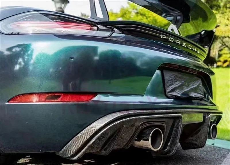 GT4 Style Conversion Carbon Fiber Rear Diffuser - Porsche 718 Boxter Cayman