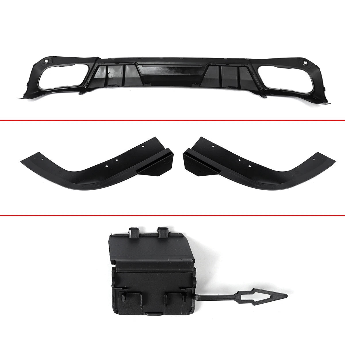 Gloss Black Competition Rear Diffuser - 2019-25 BMW X5 G05 M Sport